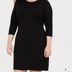 Torrid Little Black Dress Premium Ponte Shift Dress Bodycon 3 3X 22-24 *NEW*